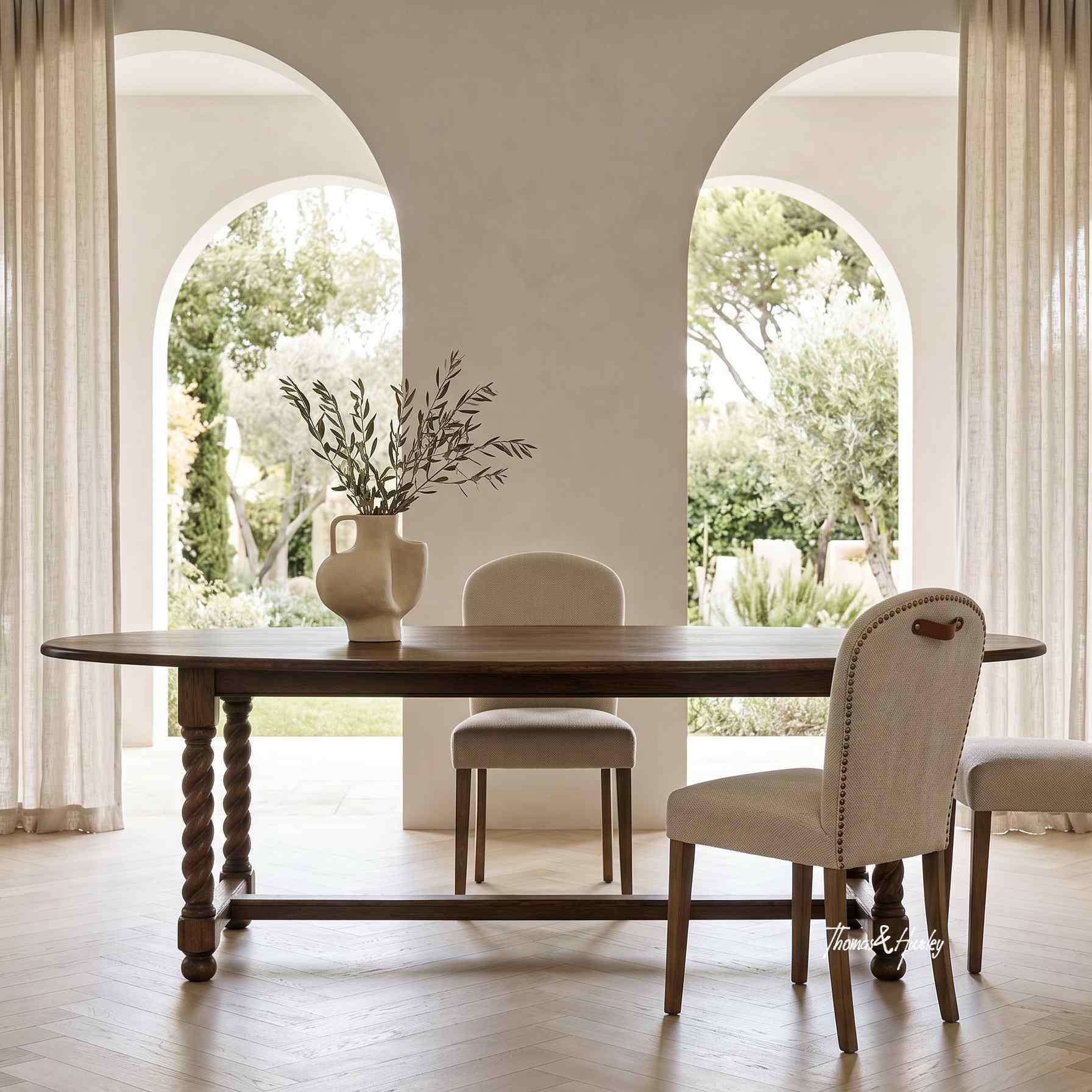 Churchill Barley Twist Oval Drop Leaf Extending Table Churchill Barley Twist Oval Drop Leaf Extending Table